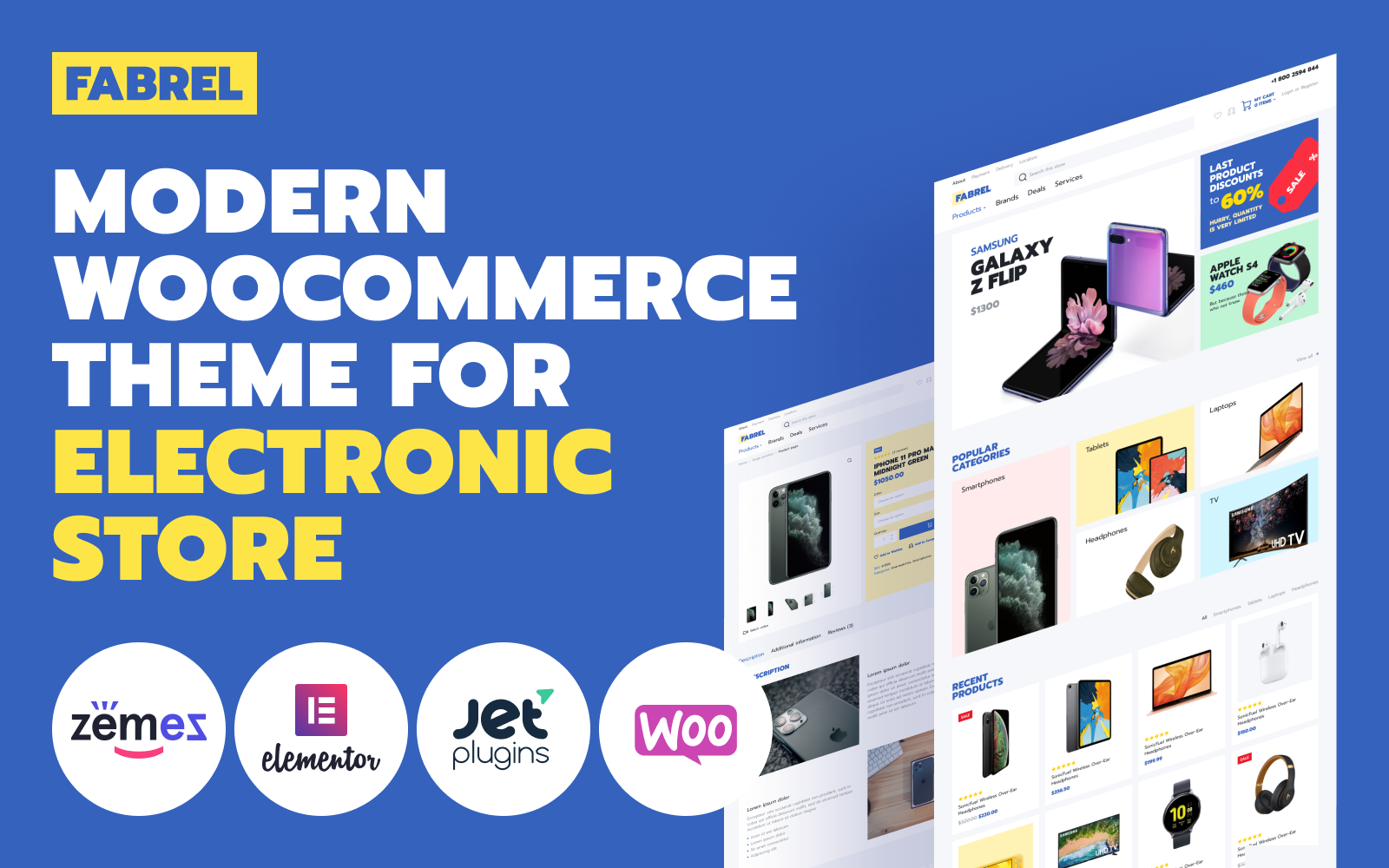 Responsive Fabrel - Electronics Store Online Woocommerce #98675