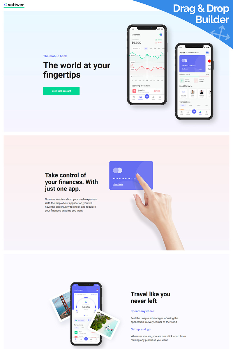 Softwer - Mobile App Moto CMS 3 Template - screenshot