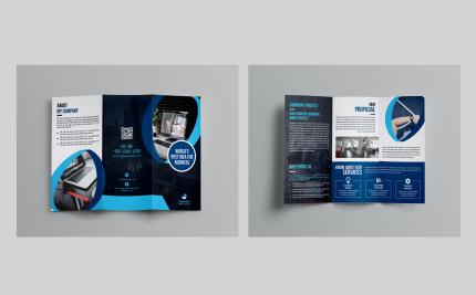 Template #98711 Blue Brochure Webdesign Template - Logo template Preview