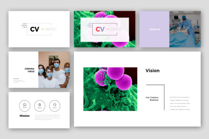 Template #98719 Virus Powerpoint Webdesign Template - Logo template Preview