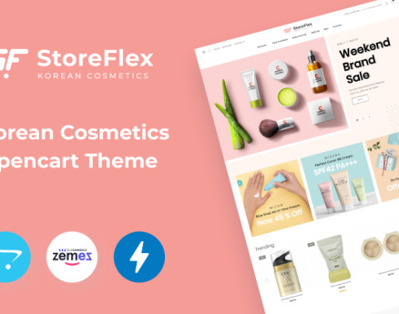 StoreFlex - Korean Cosmetics eCommerce Template OpenCart Template