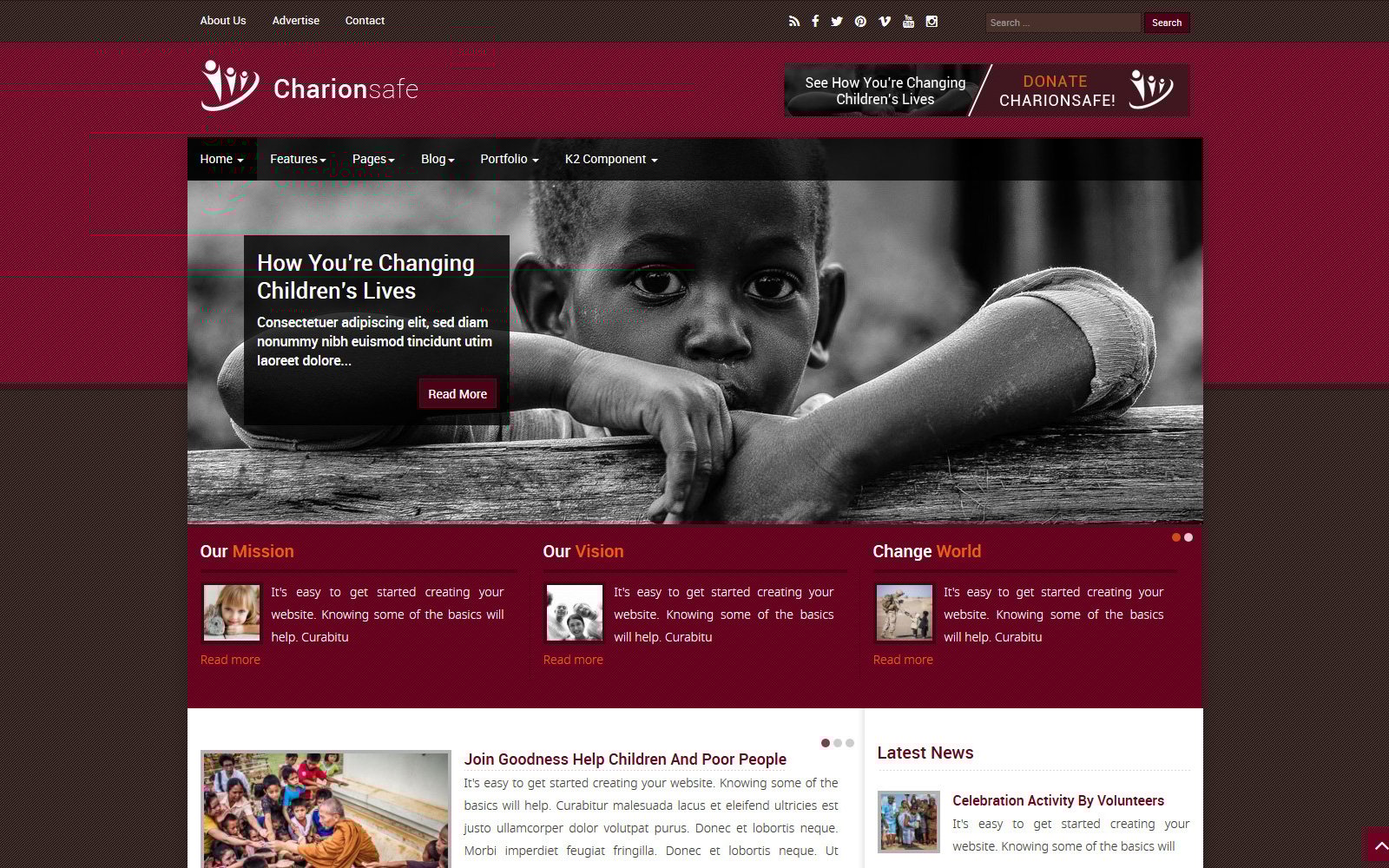 Charionsafe Charity Joomla Template