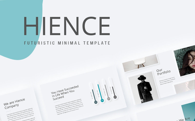 Hience Futuristic Minimal PowerPoint template PowerPoint Template
