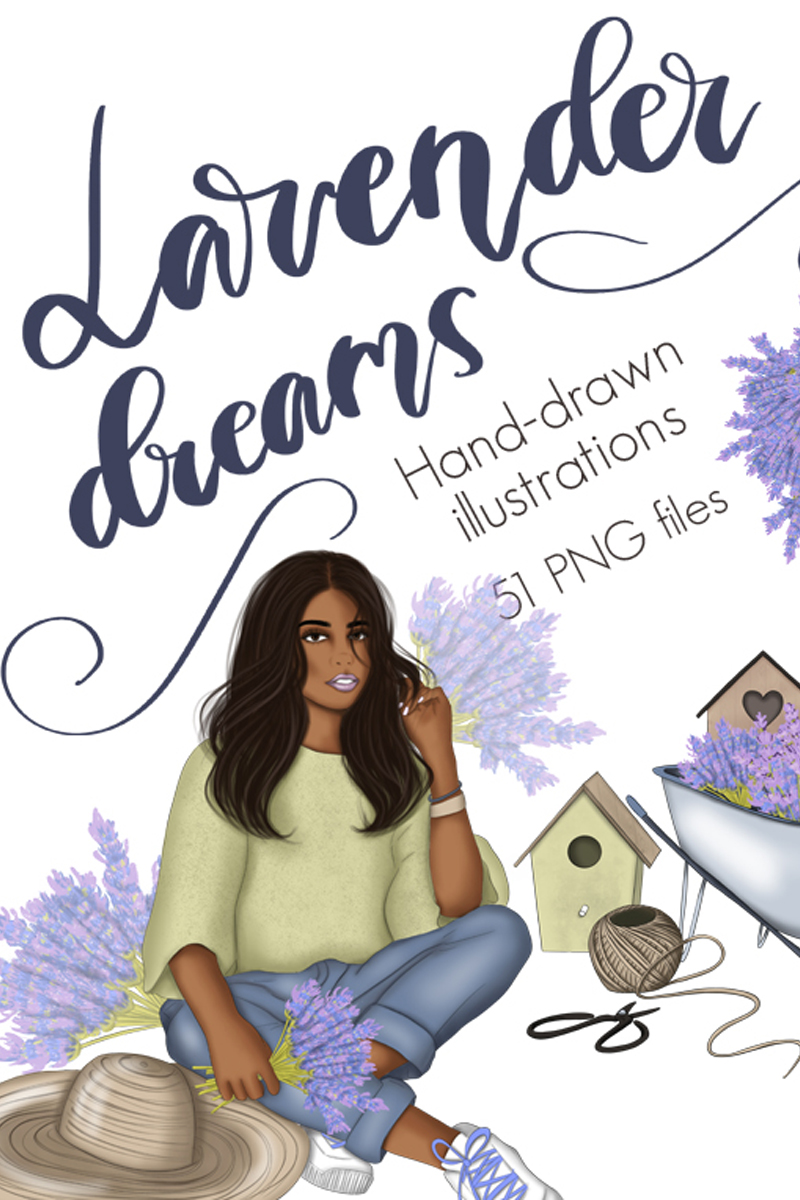 Lavender Dreams Clipart Illustration - screenshot