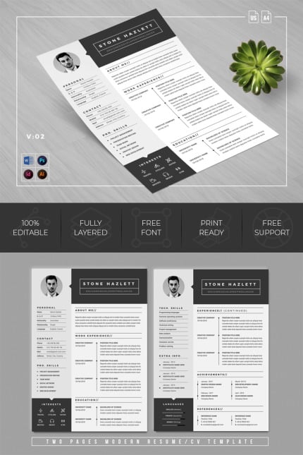 Kit Graphique #98829 Resume Template Divers Modles Web - Logo template Preview