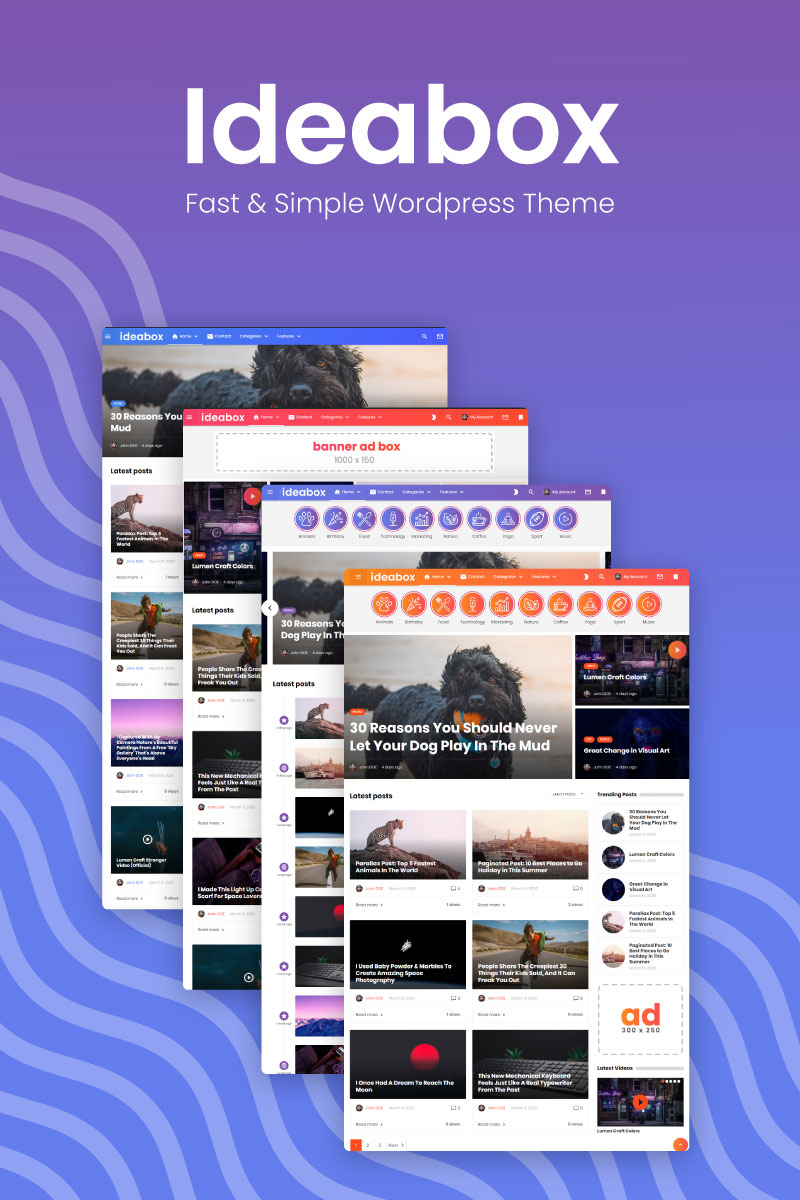 Ideabox Blog and Magazin Tema WordPress №98857