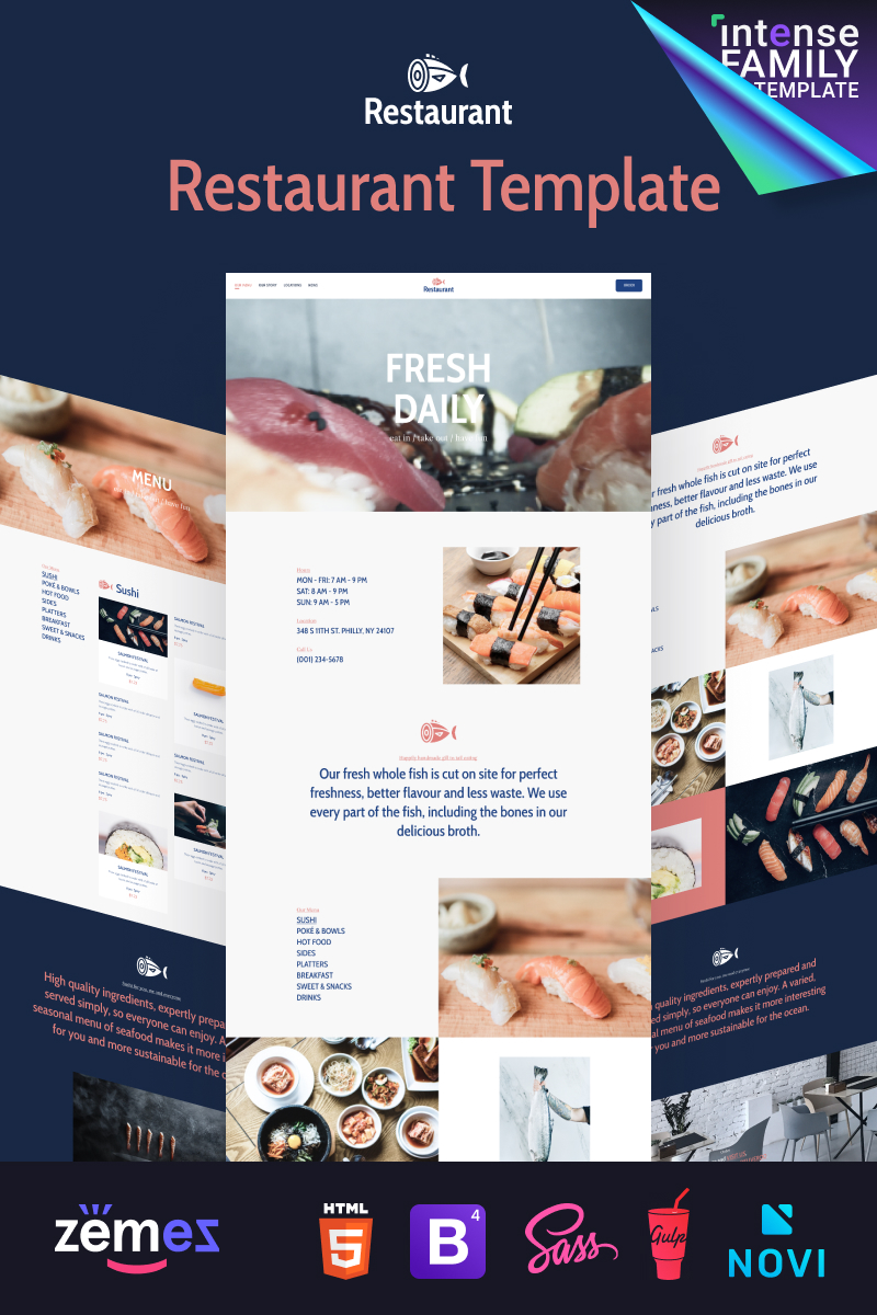 "Seabay - Local Seafood Restaurant" modèle web adaptatif #98862 - screenshot