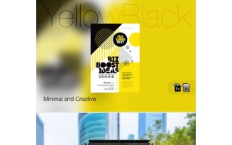 Yellow-Black Event Poster - Corporate Identity Template