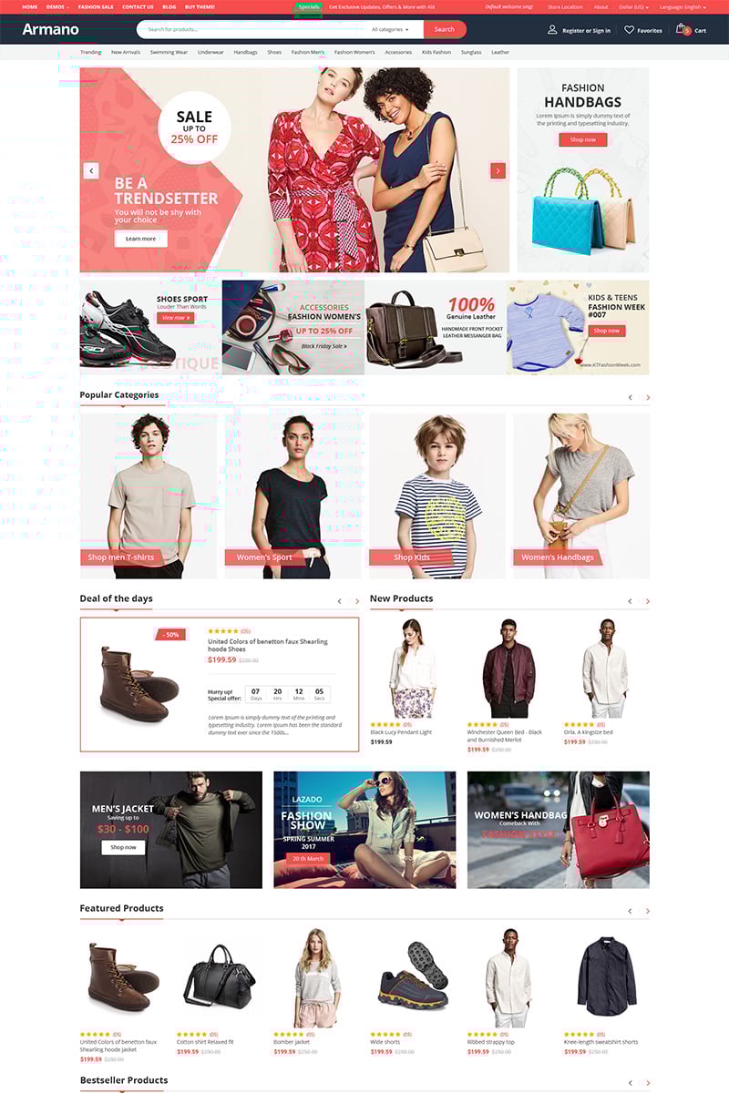 Armano - Multipurpose WooCommerce Theme - screenshot