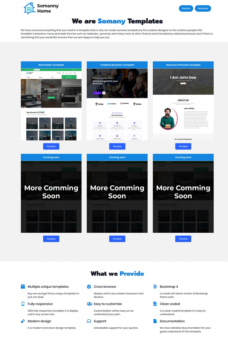 Somany - Creative Multipurpose HTML5 Website Template