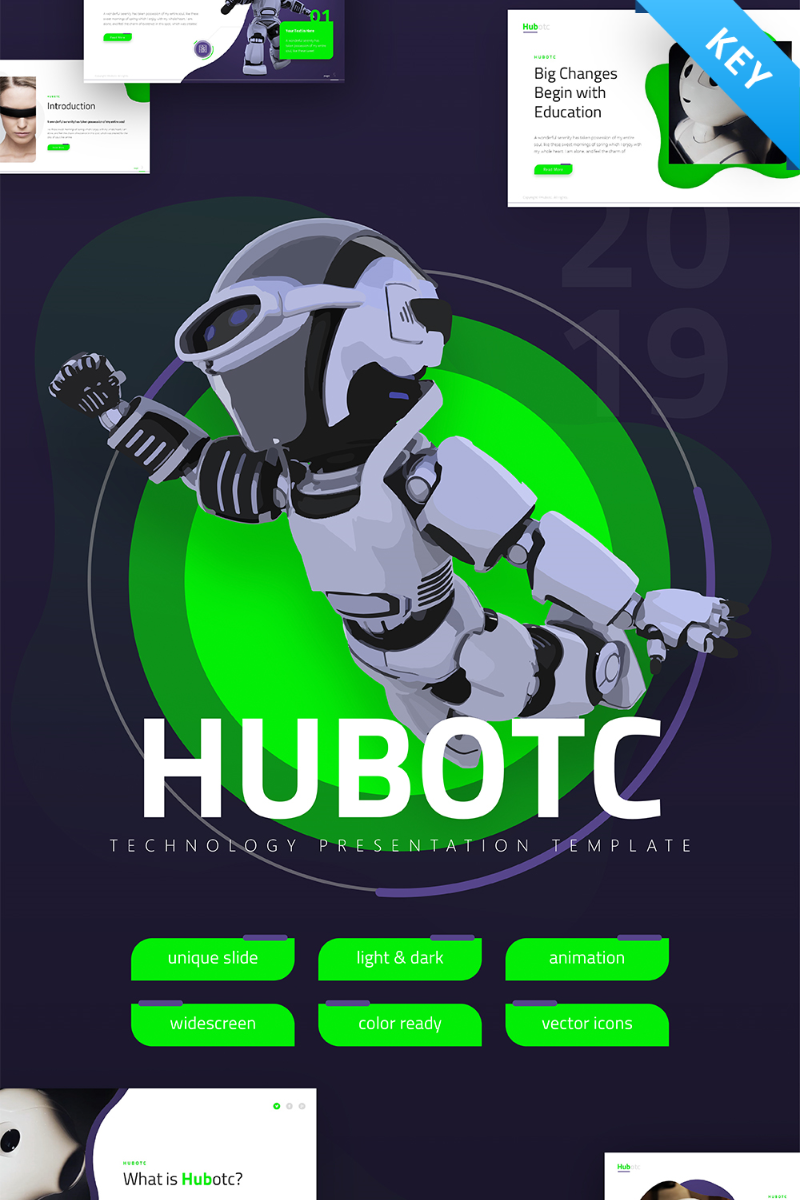 Hubotc Technology Presentation Fully Animated - Keynote template