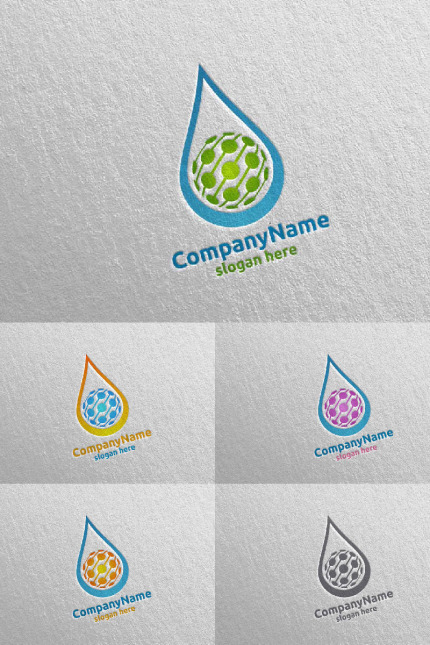 Template #99189 Plumbing Biotechnology Webdesign Template - Logo template Preview