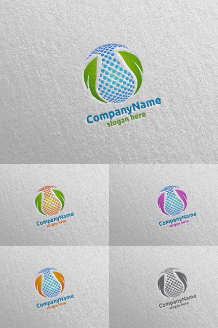 Template #99193 Plumbing Biotechnology Webdesign Template - Logo template Preview