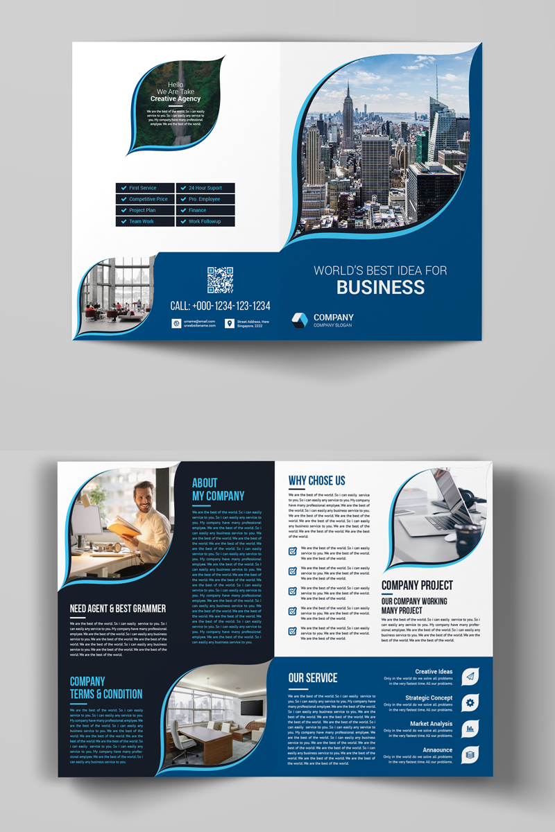 Bi-Fold Brochure - Corporate Identity Template