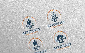 Law and Attorney Design 4 Logo Template