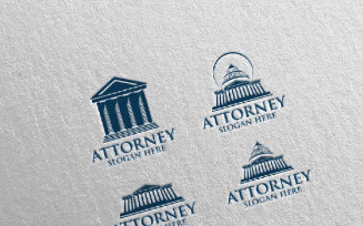 Law and Attorney Design 6 Logo Template