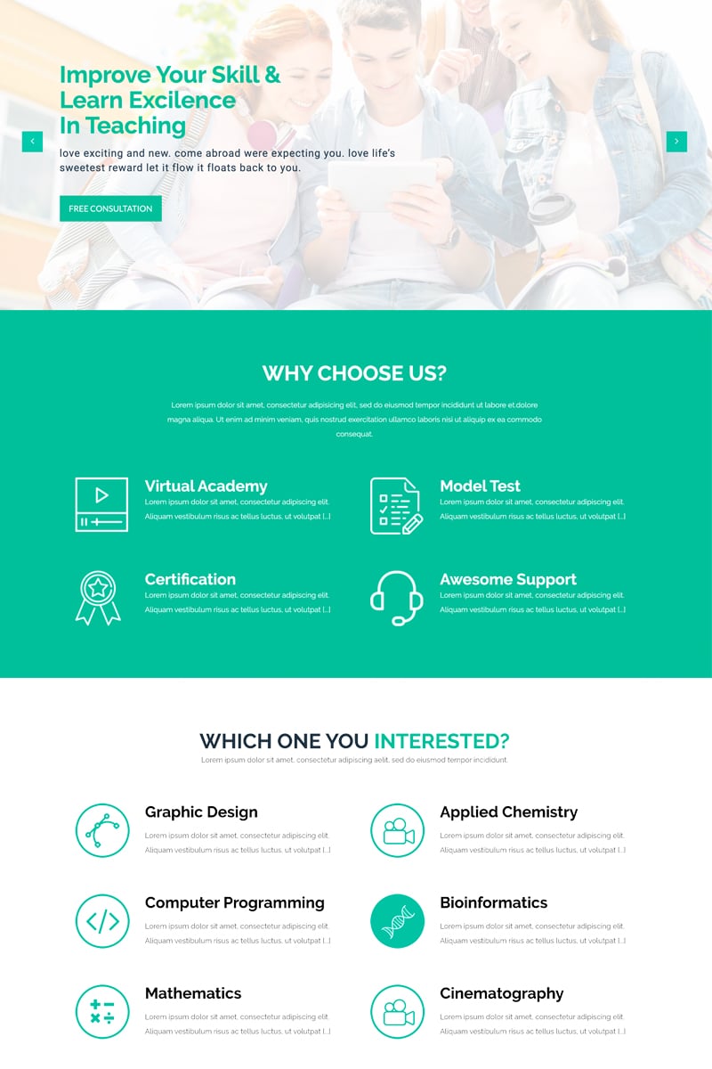 LMS Education - Html5 Template Web №99221