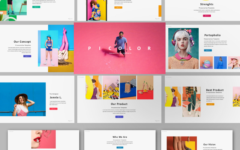 PICOLOR Presentation PowerPoint template PowerPoint Template