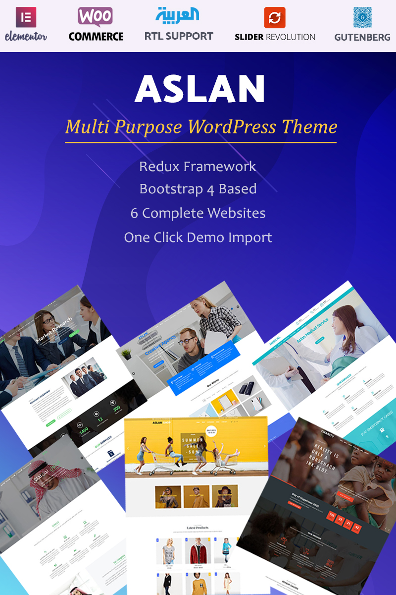 Responsive Aslan Elementor Wordpress #99222