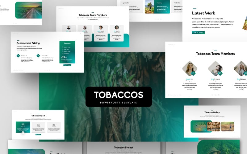 TOBACCOS PowerPoint template PowerPoint Template