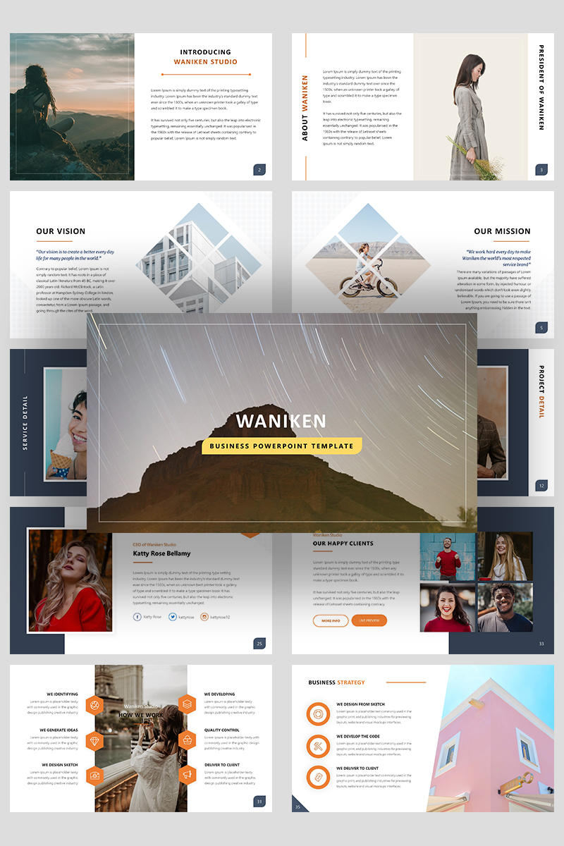 Waniken A Business Presentation PowerPoint Template
