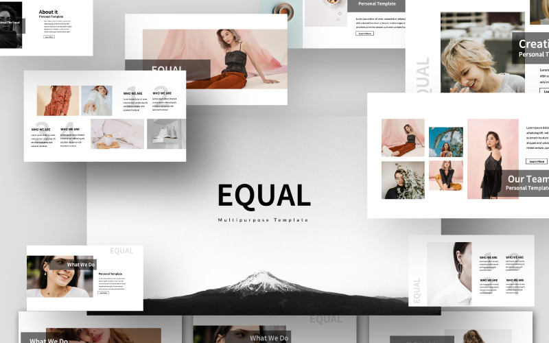 EQUAL Presentation PowerPoint template PowerPoint Template