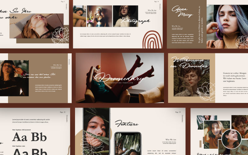 File Dromedary Presentation PowerPoint template PowerPoint Template