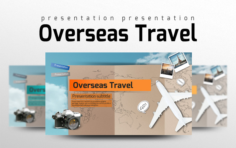 Overseas Travel PowerPoint template PowerPoint Template