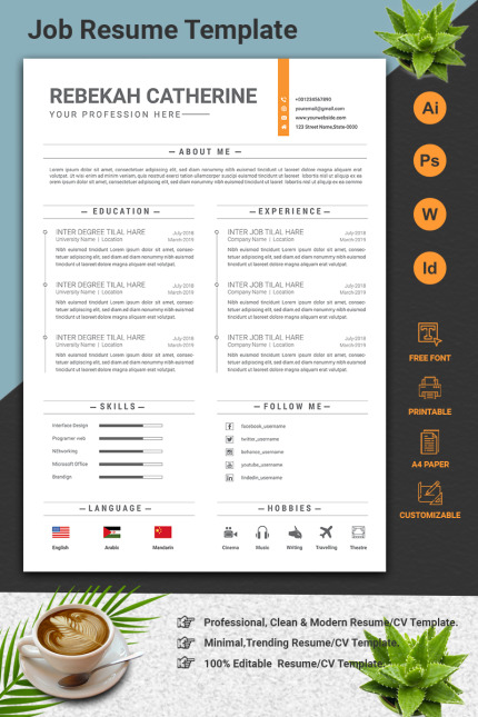 Kit Graphique #99416 Rsume Template Web Design - Logo template Preview