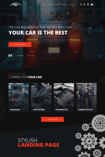 Template #99432 Auto Service Webdesign Template - Logo template Preview