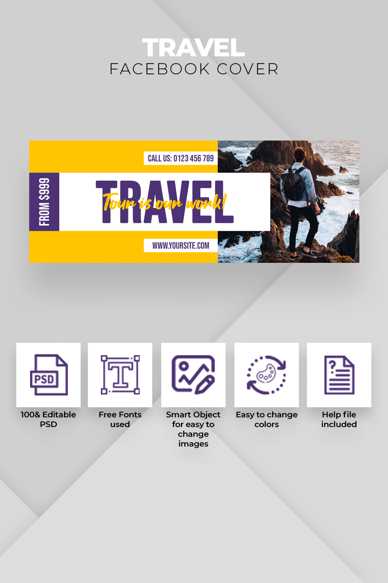 Travel Facebook Cover Social Media Template