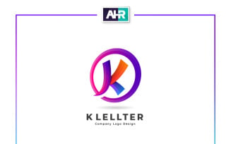 Colorful K Letter Design Logo Template