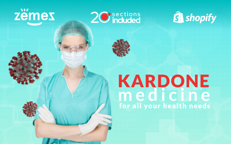 Modello Shopify Responsive #99455 "KarDone Medicine Online Store Template"