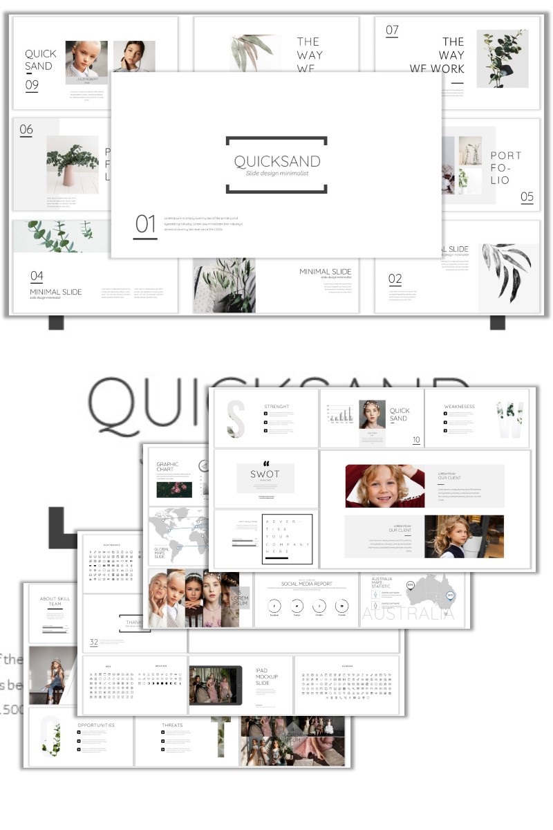 PowerPoint Vorlage namens "Quicksand" #99403