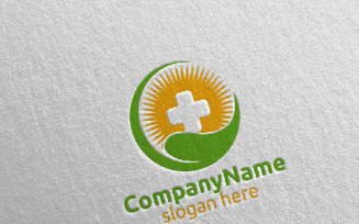 Natural Cross Medical Hospital 4 Logo Template