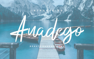 Anadego | Beauty Handwritten Cursive Font