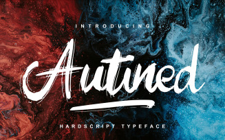 Autined | Hardscript Typeface Font