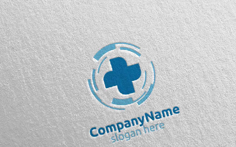Biomedicine Cross Medical Hospital 12 Logo Template