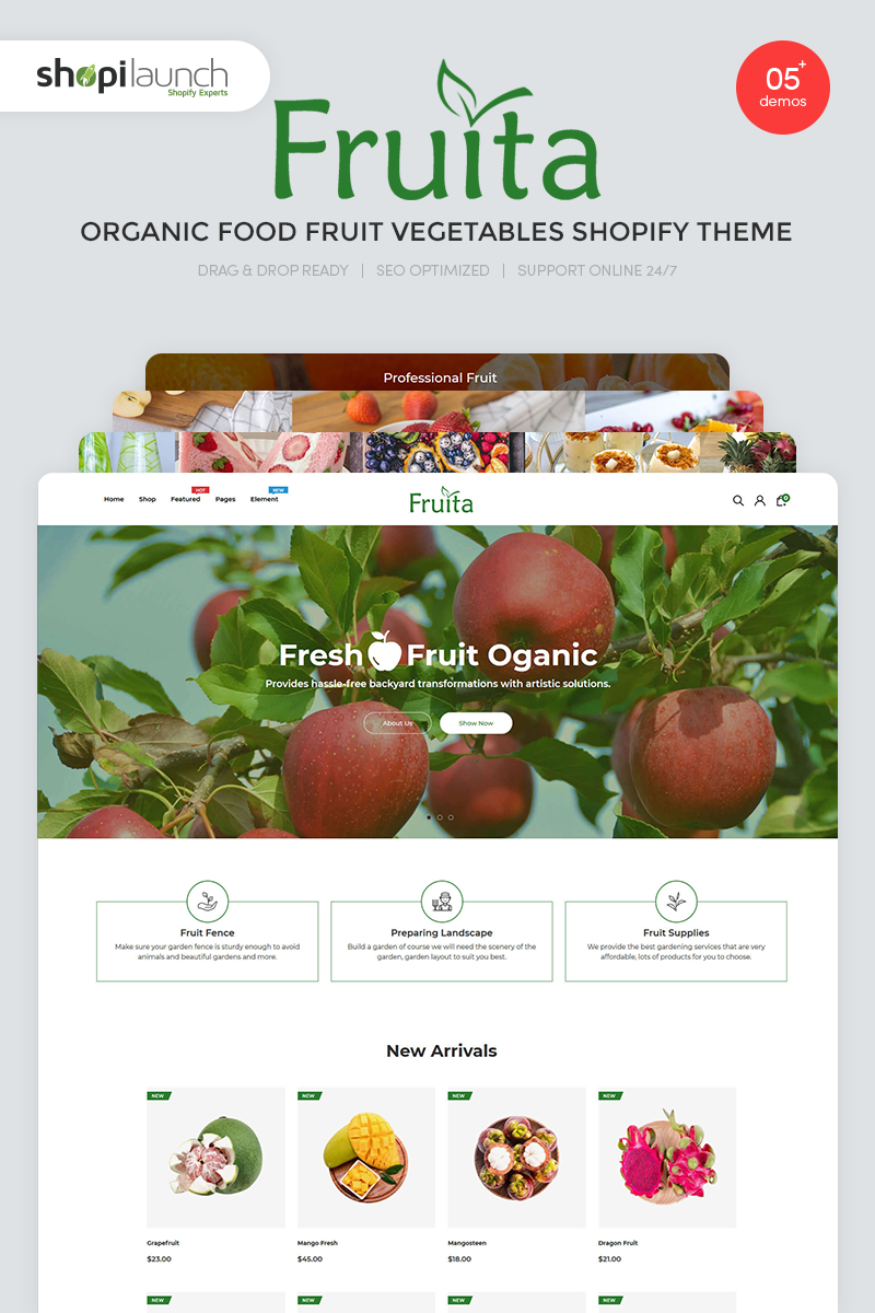Fruita - Organic Food Fruit Vegetables Shopify Theme