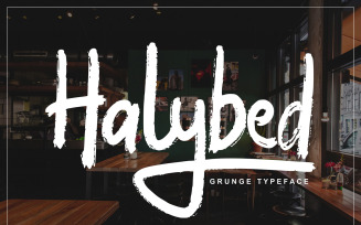 Halybed | Grunge Typeface Font