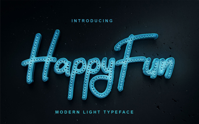 HappyFun | Modern Light Typeface Font