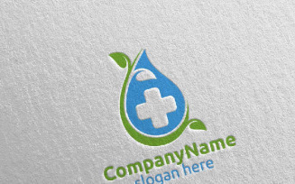 Natural Cross Medical Hospital 30 Logo Template