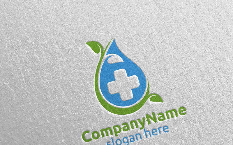 Natural Cross Medical Hospital 30 Logo Template