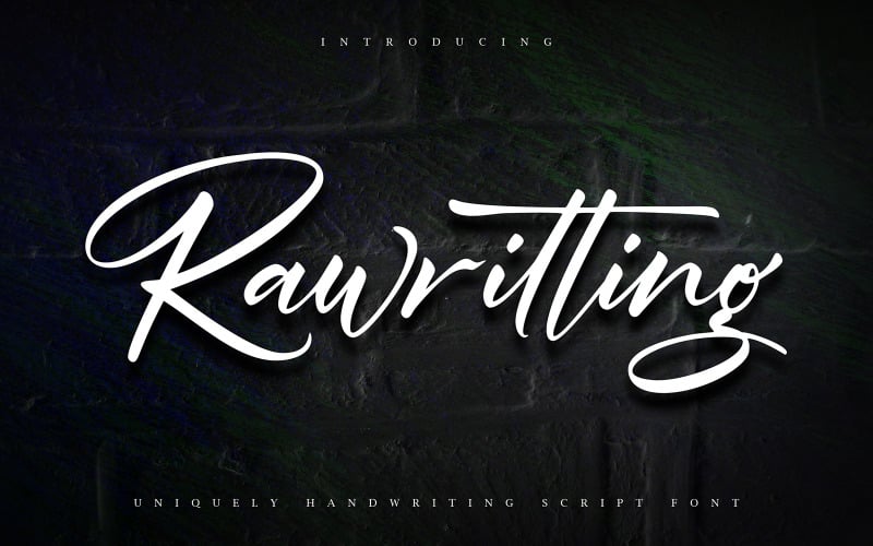Rawriting | Uniquely Handwriting Cursive Font