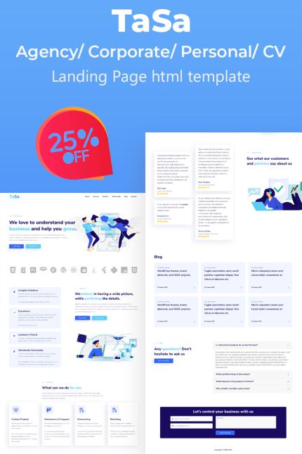 Template #99732 Landing Portfolio Webdesign Template - Logo template Preview