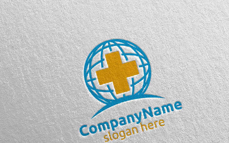 Cross Global Medical Hospital 34 Logo Template