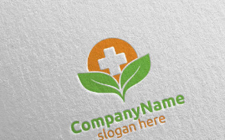 Natural Cross Medical Hospital 18 Logo Template