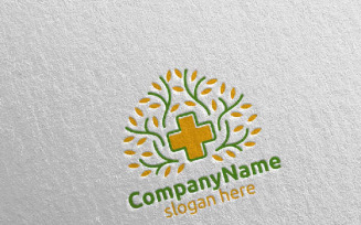 Natural Cross Medical Hospital 20 Logo Template
