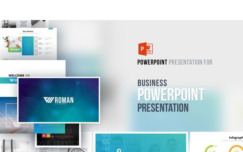 Roman Seven PowerPoint template PowerPoint Template