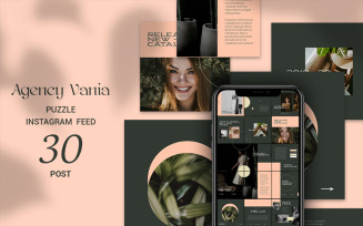 Agency Vania Puzzle Instagram Feed Social Media Template